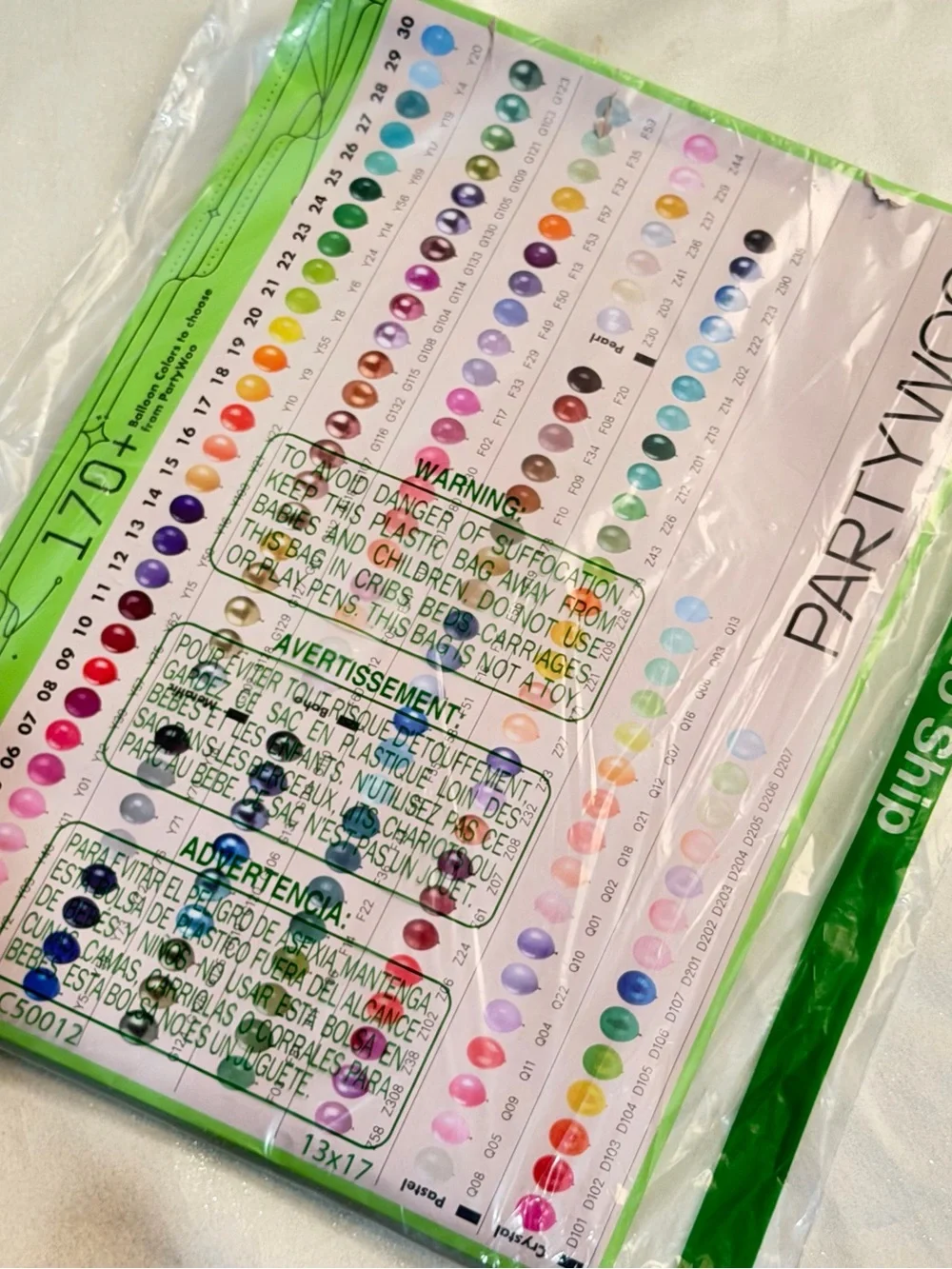 N/A balloon color